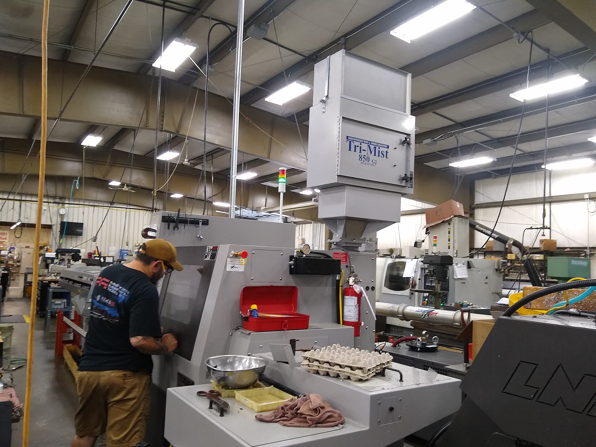CNC lathe on a shop floor
